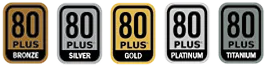 80 PLUS efficiency badges