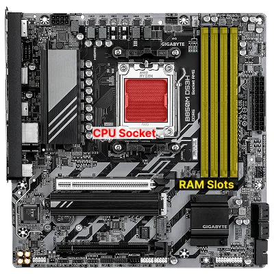 Motherboard Overview (GIGABYTE B850M DS3H Motherboard)